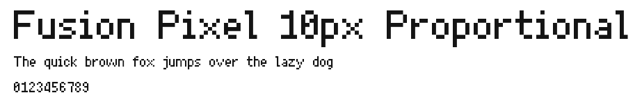Fusion Pixel 10px Proportional Preview