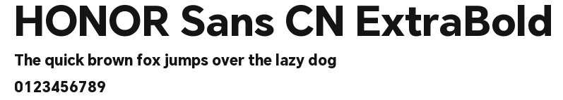 HONOR Sans CN ExtraBold Preview