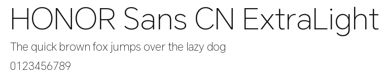 HONOR Sans CN ExtraLight Preview