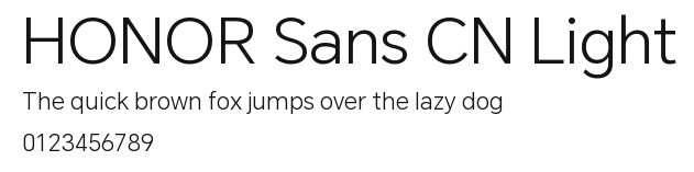 HONOR Sans CN Light Preview