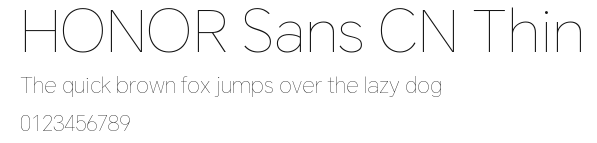 HONOR Sans CN Thin Preview