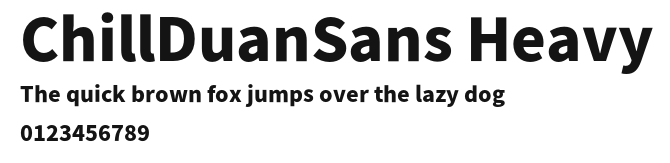 ChillDuanSans Heavy Preview