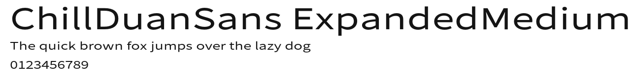 ChillDuanSans ExpandedMedium Preview
