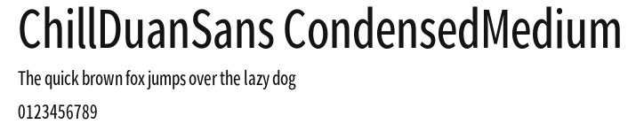 ChillDuanSans CondensedMedium Preview