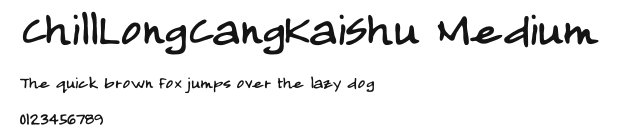 ChillLongCangKaiShu Medium Preview