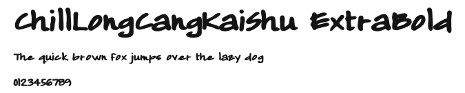 ChillLongCangKaiShu ExtraBold Preview
