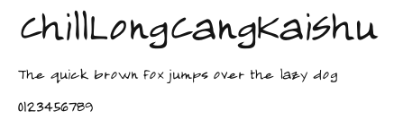 ChillLongCangKaiShu Preview