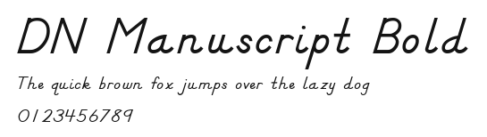 DN Manuscript Bold Preview