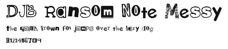 DJB Ransom Note Messy Preview