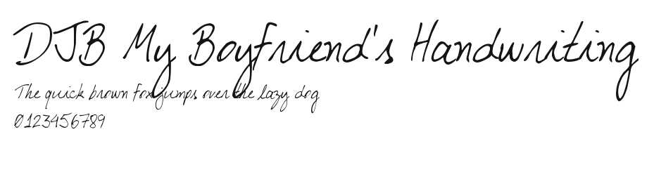 DJB My Boyfriend's Handwriting Preview