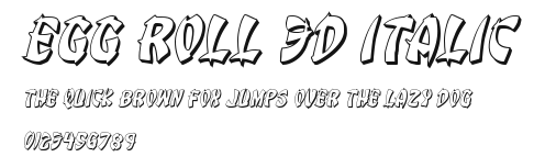 Egg Roll 3D Italic.ttf