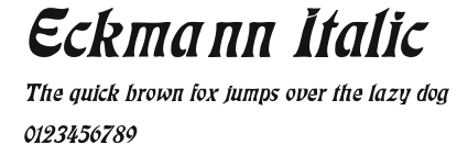 Eckmann Italic Preview