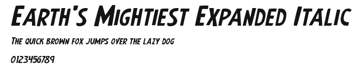 Earth's Mightiest Expanded Italic Preview