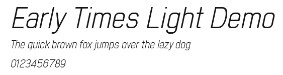Early Times Light Demo.otf
