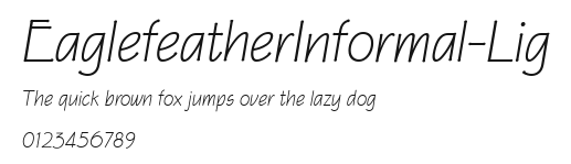 EaglefeatherInformal-Lig.ttf