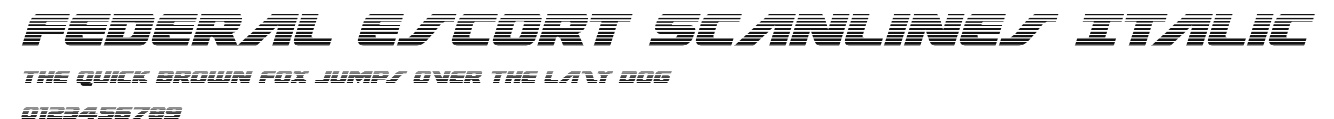 Federal Escort Scanlines Italic.ttf