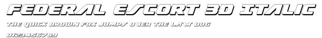 Federal Escort 3D Italic.ttf