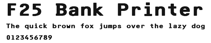 F25 Bank Printer.otf