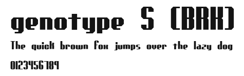 genotype S (BRK).ttf