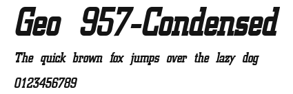 Geo 957-Condensed Preview