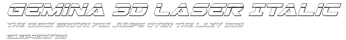 Gemina 3D Laser Italic.ttf
