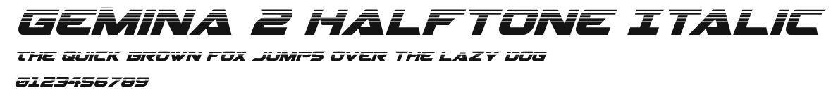 Gemina 2 Halftone Italic Preview