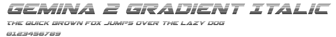 Gemina 2 Gradient Italic Preview