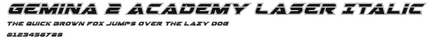 Gemina 2 Academy Laser Italic Preview