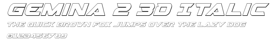 Gemina 2 3D Italic Preview