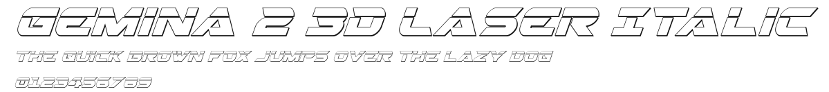 Gemina 2 3D Laser Italic Preview