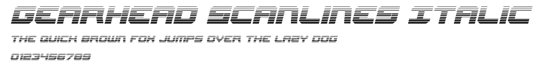 Gearhead Scanlines Italic Preview