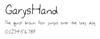 GarysHand.ttf