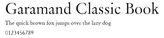Garamand Classic Book.ttf