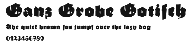 Ganz Grobe Gotisch Preview