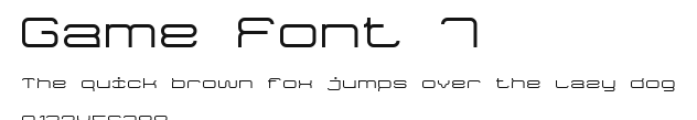Game Font 7 Preview