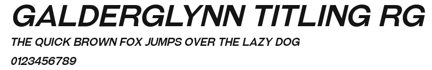 Galderglynn Titling Rg Preview