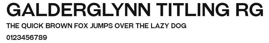 Galderglynn Titling Rg Preview