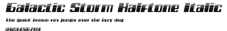 Galactic Storm Halftone Italic Preview