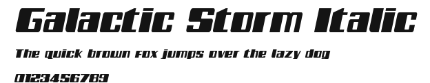 Galactic Storm Italic Preview