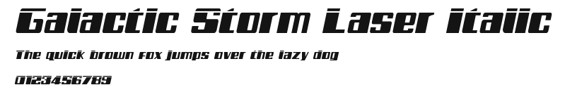 Galactic Storm Laser Italic Preview