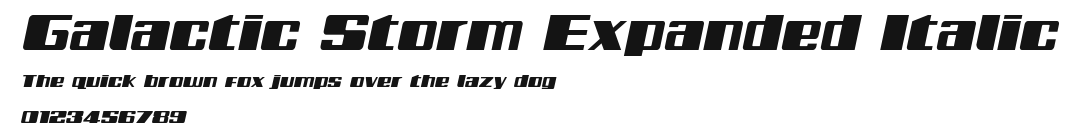 Galactic Storm Expanded Italic Preview