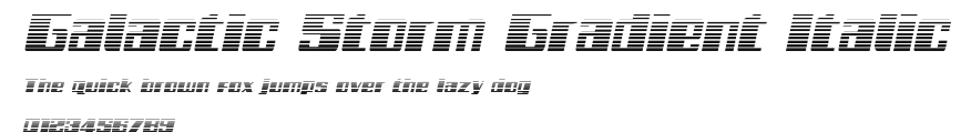 Galactic Storm Gradient Italic Preview