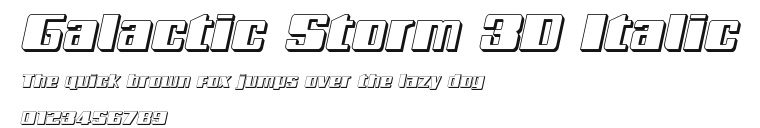 Galactic Storm 3D Italic Preview