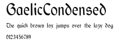 GaelicCondensed Preview