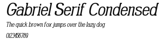 Gabriel Serif Condensed Preview