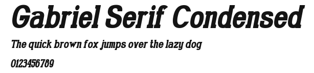 Gabriel Serif Condensed Preview