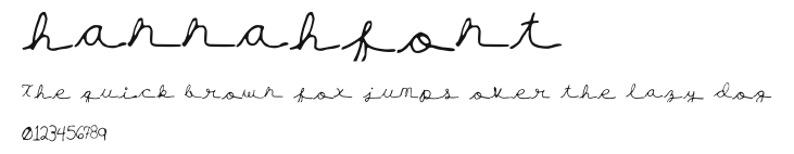 hannahfont Preview