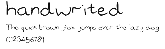 handwrited Preview