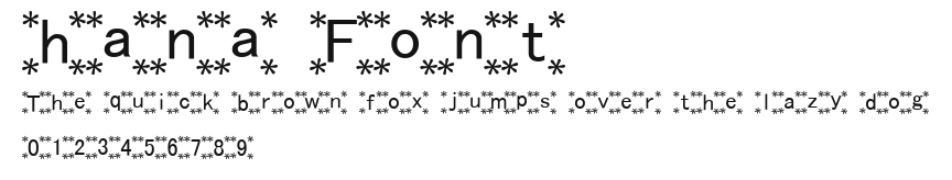 hana Font Preview