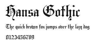 Hansa Gothic Preview